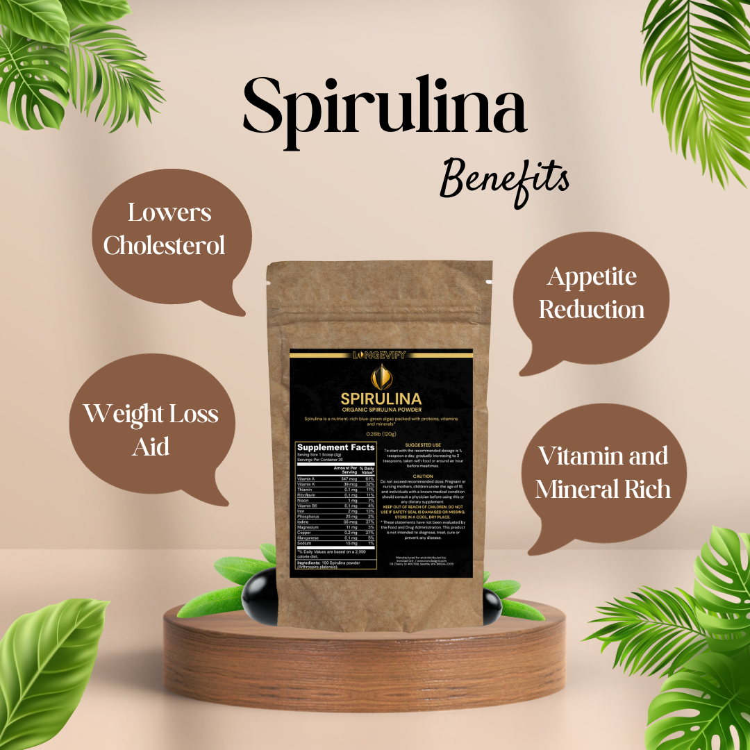 Organic Spirulina Powder - FREE Shipping